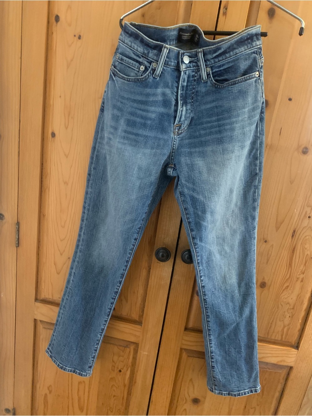 Abercrombie & Fitch Slim Straight Blue Washed Jeans